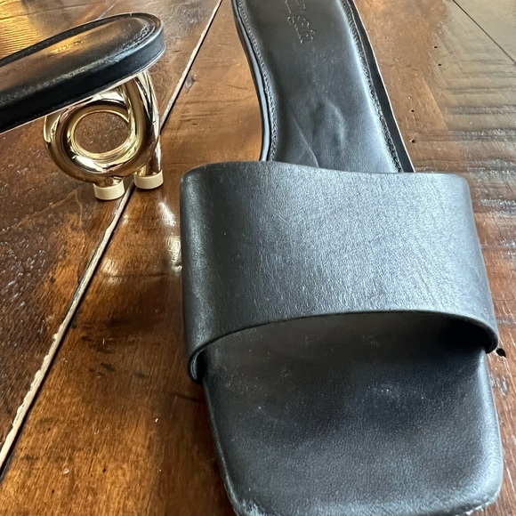 Cult Gaia Cora Black Sandals with Gold Heels, size 39 1/2 - Picture 11 of 12